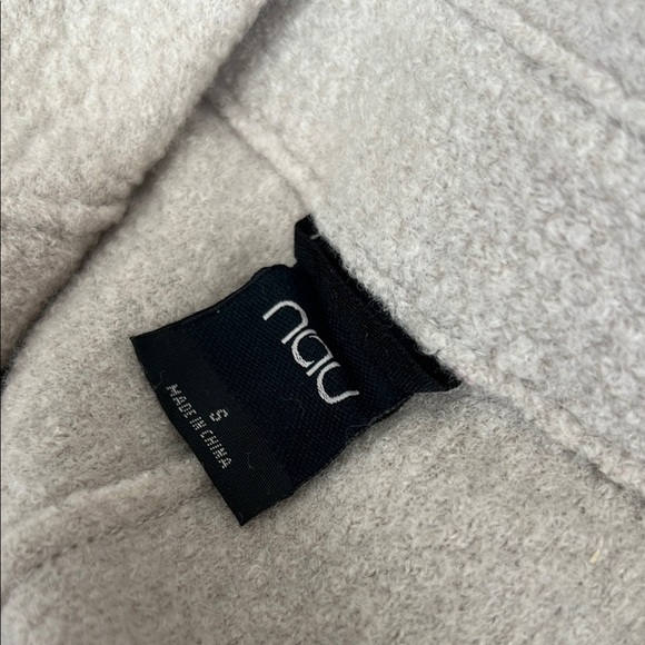 Nau Boiled Wool Trench Coat in White - Picture 6 of 11